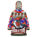 roosters-rugby-christmas-snug-hoodie-custom-xmas-roosters-christmas-balls-snowflake-with-aboriginal-patterns-wearable-blanket-hoodie