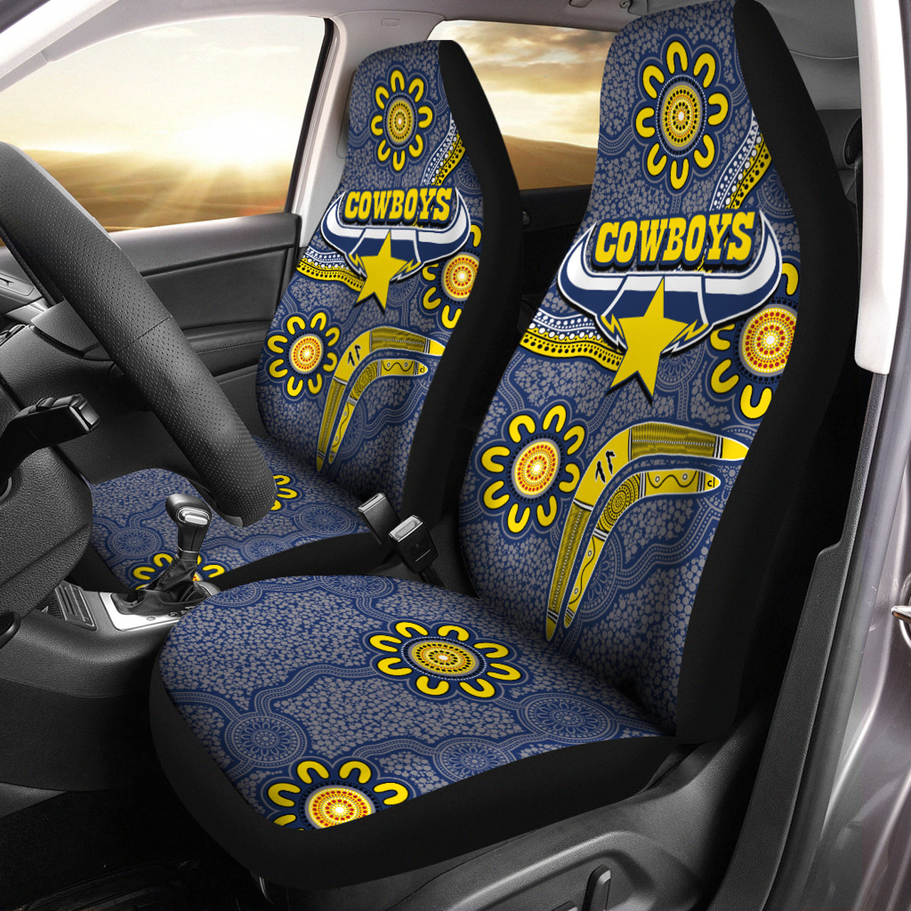 cowboys-rugby-car-seat-covers-aboriginal-boomerang-cowboys-car-seat-covers