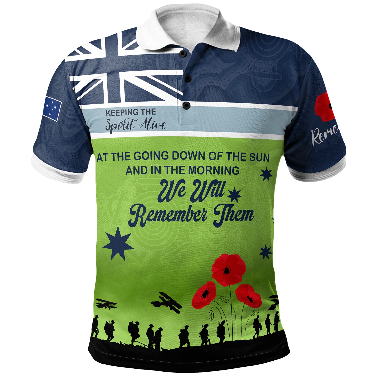 australia-canberra-anzac-custom-polo-shirt-keeping-the-spirit-alive-polo-shirt