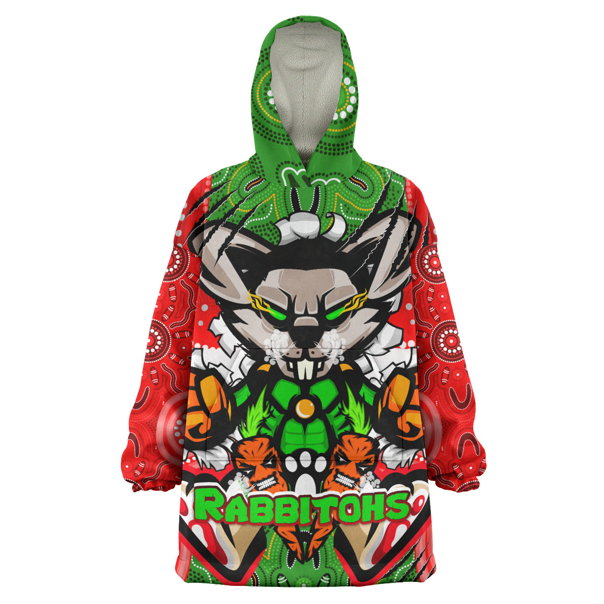 rabbitohs-aboriginal-rugby-snug-hoodie-rabbitohs-stand-above-the-rest-scratch-style-oodie-blanket