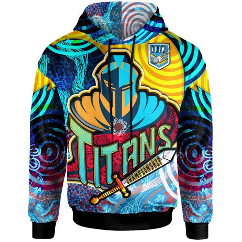 nrlw-titans-rugby-hoodie-custom-titans-womens-rugby-league-aboriginal-dot-painting-player-and-number-woman-hoodie