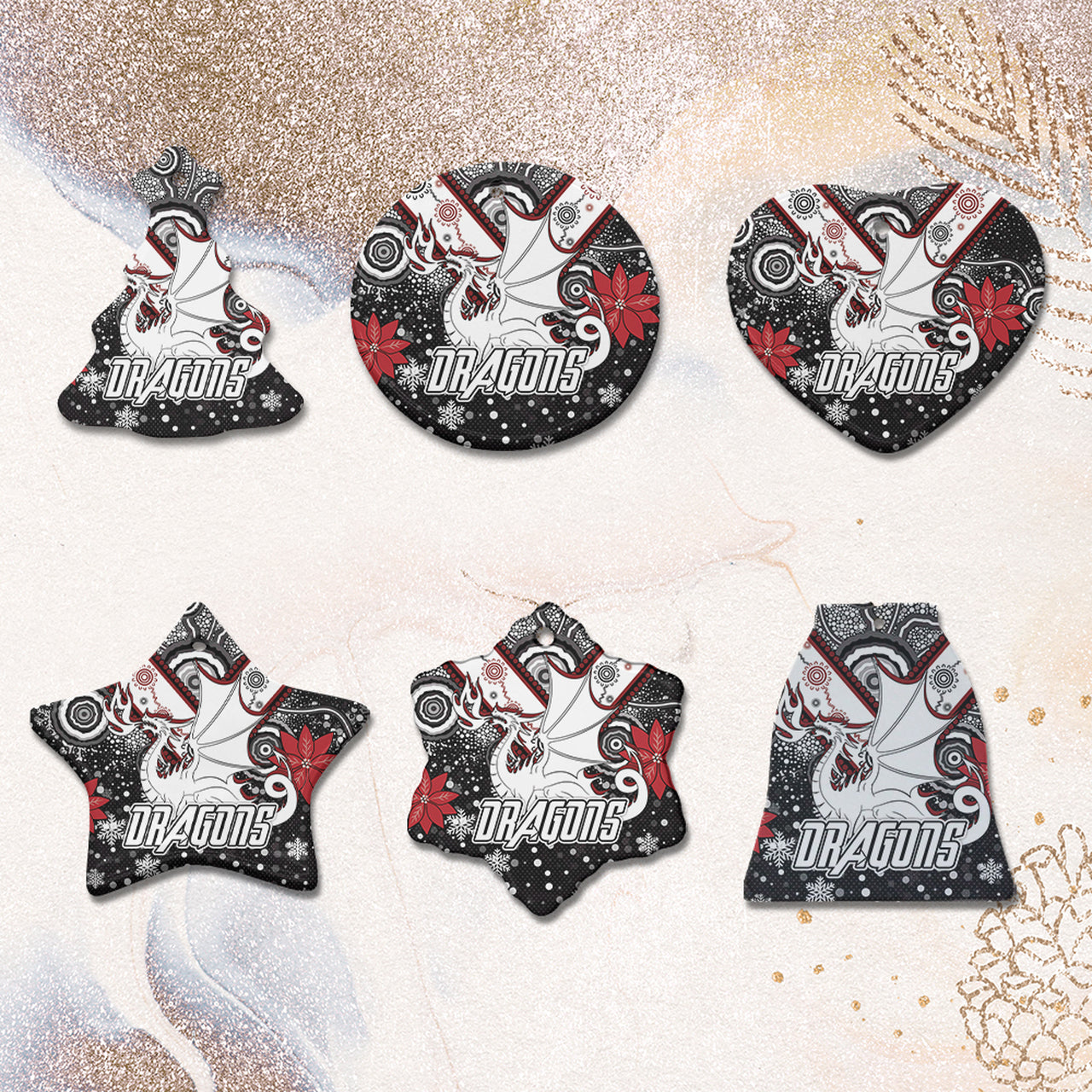 st-george-christmas-ceramic-ornament-christmas-indigenous-dragons