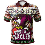 sea-eagle-rugby-christmas-polo-shirt-custom-xmas-sea-eagle-christmas-balls-snowflake-with-aboriginal-patterns-polo-shirt