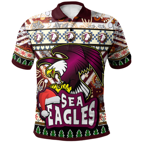 sea-eagle-rugby-christmas-polo-shirt-custom-xmas-sea-eagle-christmas-balls-snowflake-with-aboriginal-patterns-polo-shirt
