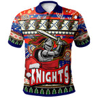 knights-rugby-christmas-polo-shirt-custom-xmas-knights-christmas-balls-snowflake-with-aboriginal-patterns-polo-shirt