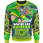 raiders-rugby-sweatshirt-custom-we-are-raiders-mascot-with-aboriginal-art-sweatshirt