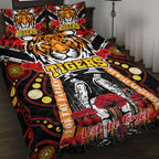 tigers-rugby-anzac-day-watercolour-quilt-bed-set-custom-remembrance-west-tigers-with-poppy-flower