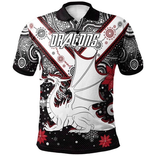 st-george-christmas-polo-shirt-custom-christmas-indigenous-dragons-polo-shirt