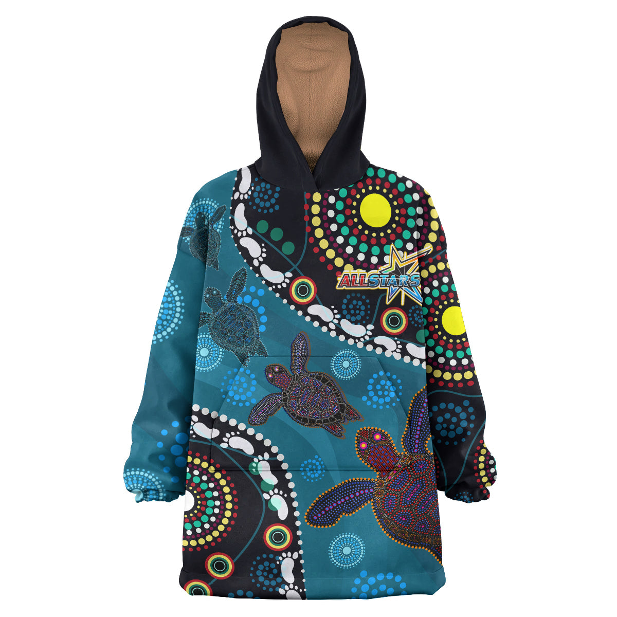 indigenous-all-stars-rugby-snug-hoodie-dreamtime-turtle-with-aboriginal-and-torres-strait-islanders-flag-oodie-blanket