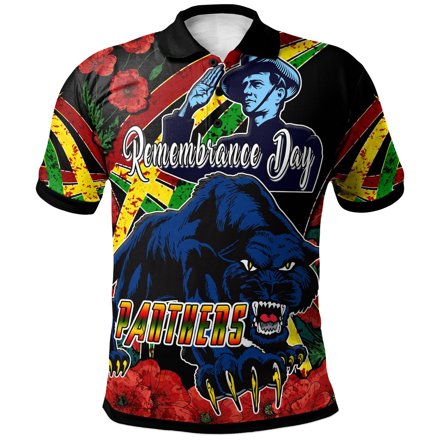 panthers-rugby-polo-shirt-custom-panthers-remembrance-day-and-poppies-polo-shirt