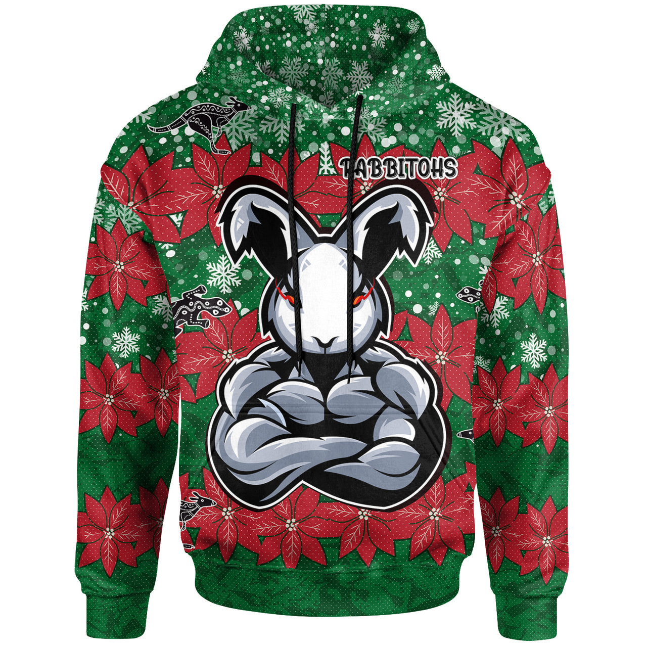 rabbitohs-christmas-rugby-hoodie-custom-indigenous-super-rabbitohs-hoodie