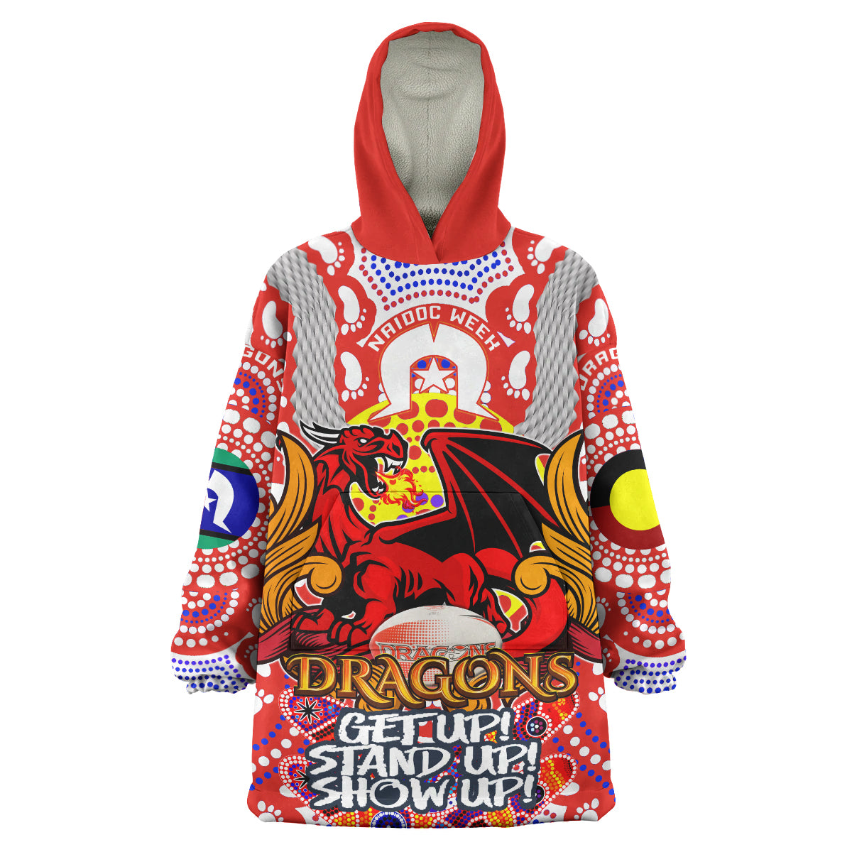 stgeorge-rugby-naidoc-week-snug-hoodie-custom-indigenous-dragons-get-up-stand-up-show-up-oodie-blanket