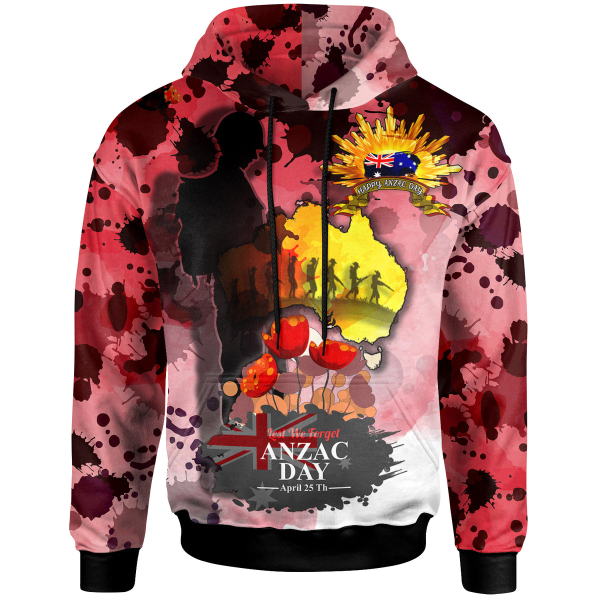australia-anzac-day-hoodie-anzac-daylest-we-forget-color-drawing-patterns-hoodie