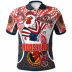 roosters-rugby-polo-shirt-custom-sydney-roosters-champion-mascot-with-aboriginal-art-personalised-player-and-number-polo-shirt