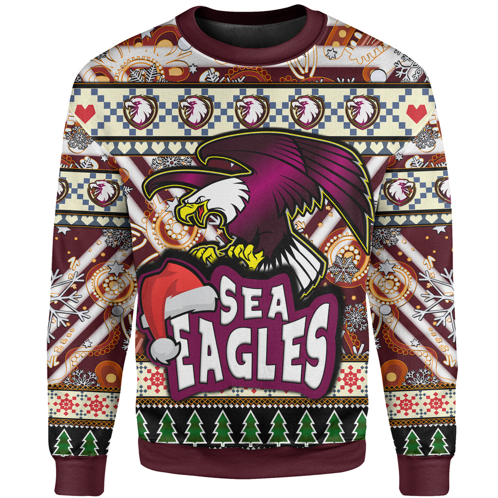 sea-eagle-rugby-christmas-sweatshirt-custom-xmas-sea-eagle-christmas-balls-snowflake-with-aboriginal-patterns-sweatshirt