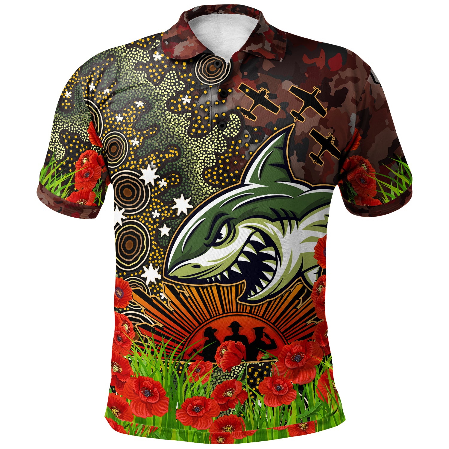 australia-cronulla-anzac-custom-polo-shirt-lest-we-forget-polo-shirt