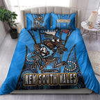 new-south-wales-rugby-league-team-bedding-set-new-south-wales-blues-mascot-with-aboriginal-art-state-of-origin-bedding-set