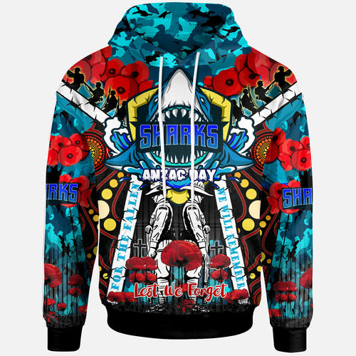 sharks-rugby-anzac-day-watercolour-custom-hoodie-remembrance-cronulla-sutherland-sharks-with-poppy-flower