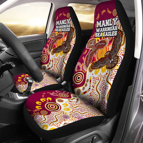 sea-eagles-aboriginal-rugby-car-seat-cover-double-sea-eagles-with-tribal-sun-and-footprints