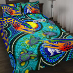 eels-rugby-quilt-bed-set-indigenous-eels-with-aboriginal-and-torres-strait-islander-flag