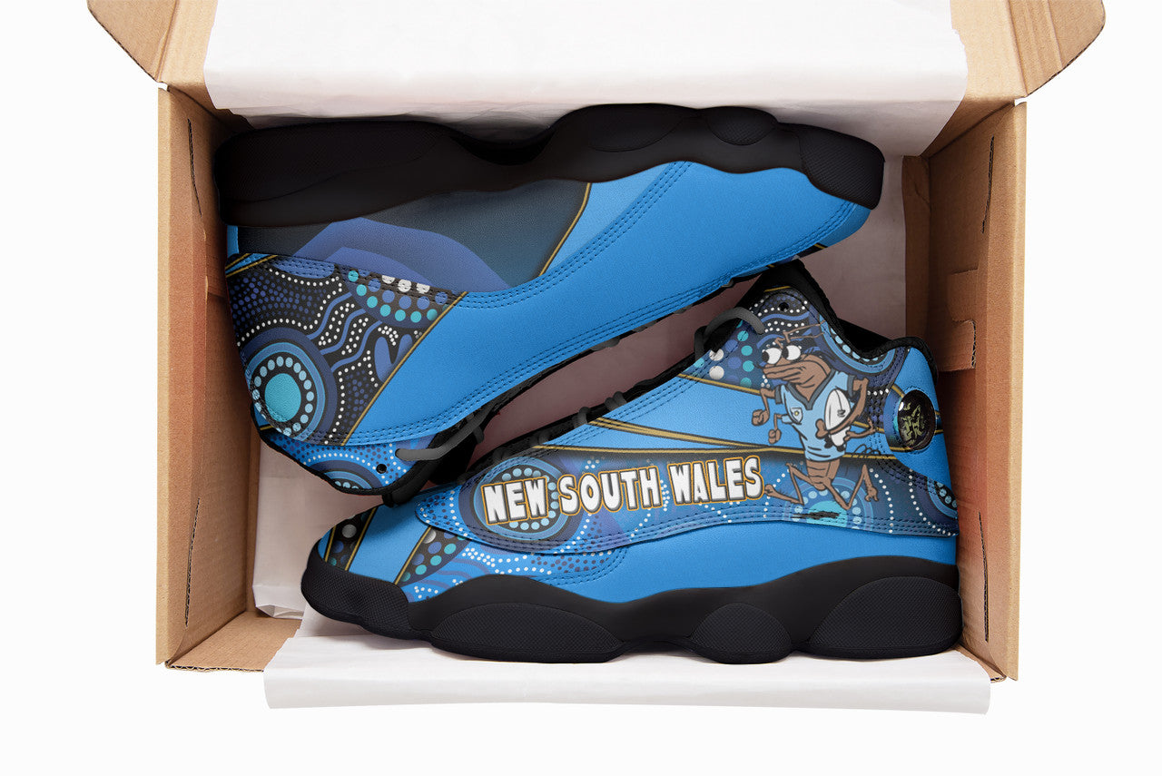 new-south-wales-rugby-league-team-high-top-basketball-shoes-j13-new-south-wales-blues-mascot-aboriginal-art-state-of-origin-sneakers-j13