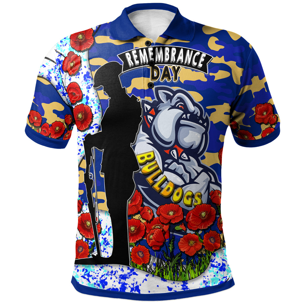bulldogs-rugby-polo-shirt-custom-bulldogs-remembrance-day-with-red-poppy-polo-shirt
