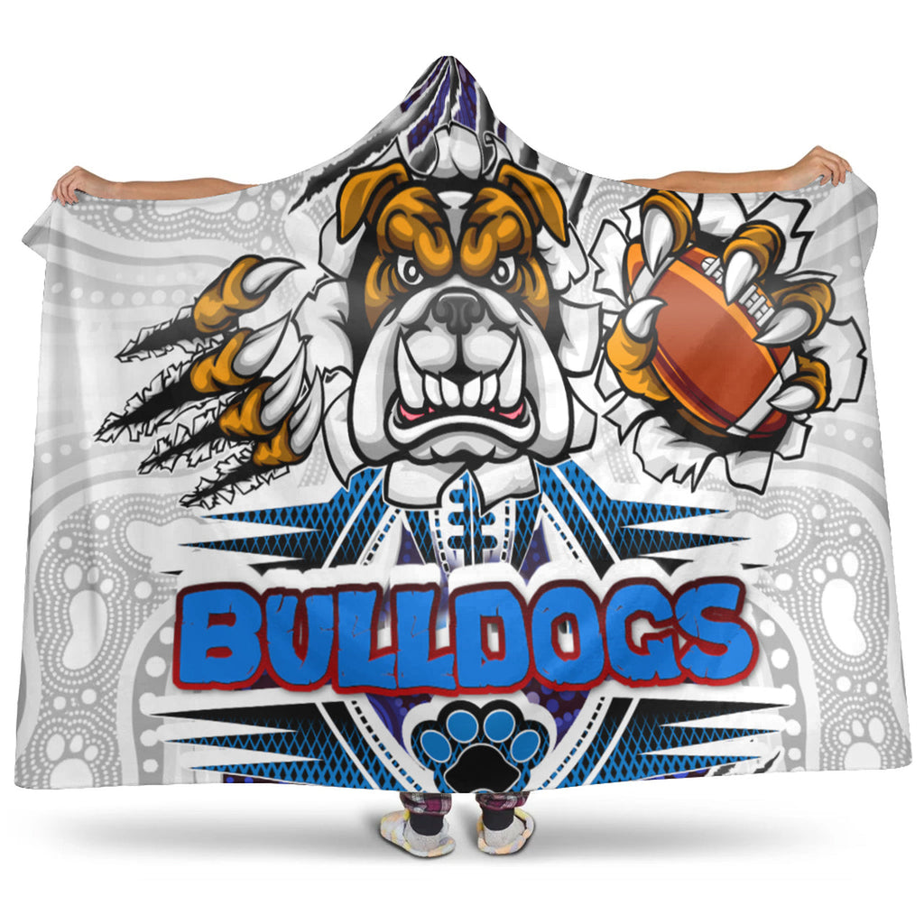 bulldogs-rugby-custom-aboriginal-hooded-blanket-indigenous-super-bulldogs