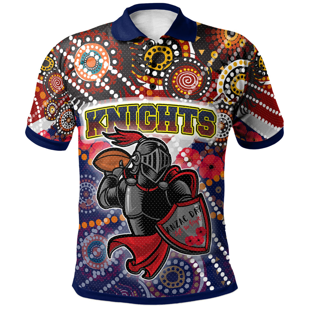knights-rugby-polo-shirt-aboriginal-knights-anzac-day-lest-we-forget-polo-shirt