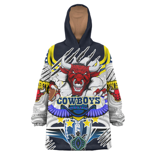 cowboys-aboriginal-rugby-snug-hoodie-indigenous-north-queensland-super-cows-with-sea-turtle-scratch-style-oodie-blanket