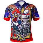 roosters-rugby-polo-shirt-custom-rooster-mascot-with-cup-nrl-grand-final-player-and-number-polo-shirt