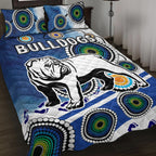 bulldogs-rugby-quilt-bed-set-custom-indigenous-bulldogs-quilt-bed-set