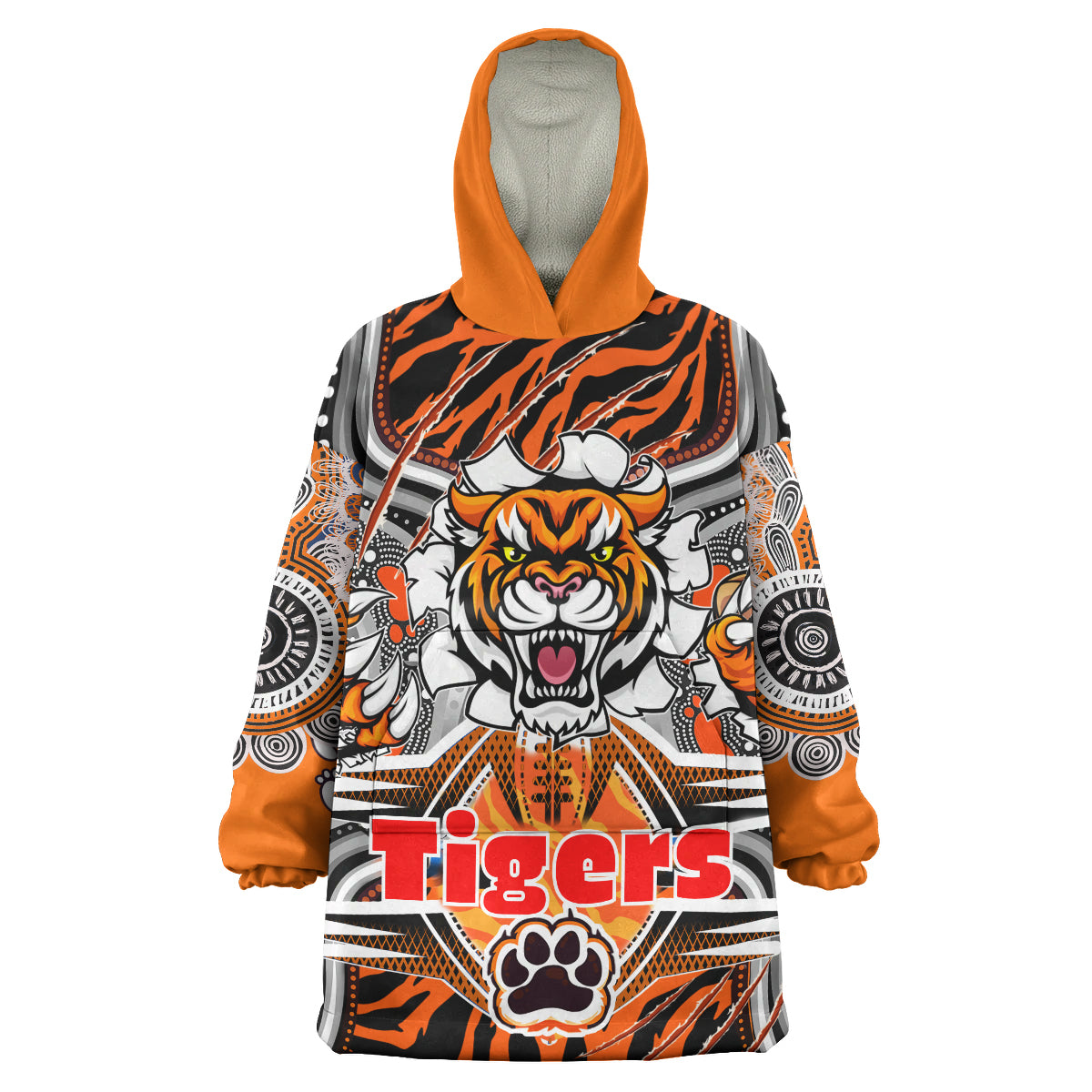 tigers-rugby-aboriginal-snug-hoodie-custom-super-indigenous-tigers-scratch-style-oodie-blanket