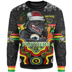 panthers-rugby-christmas-sweatshirt-custom-christmas-indigenous-penrith-panthers-personalised-name-and-number-sweatshirt