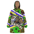 raiders-rugby-snug-hoodie-custom-raiders-with-rugby-ball-aboriginal-art-personalised-player-and-number-oodie-blanket