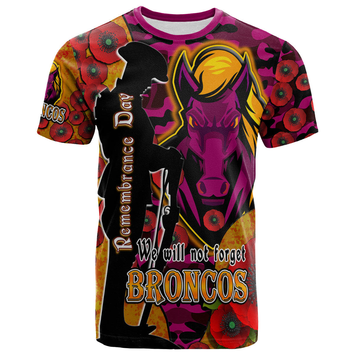 broncos-rugby-t-shirt-custom-broncos-remembrance-day-we-will-not-forget-quotes-t-shirt