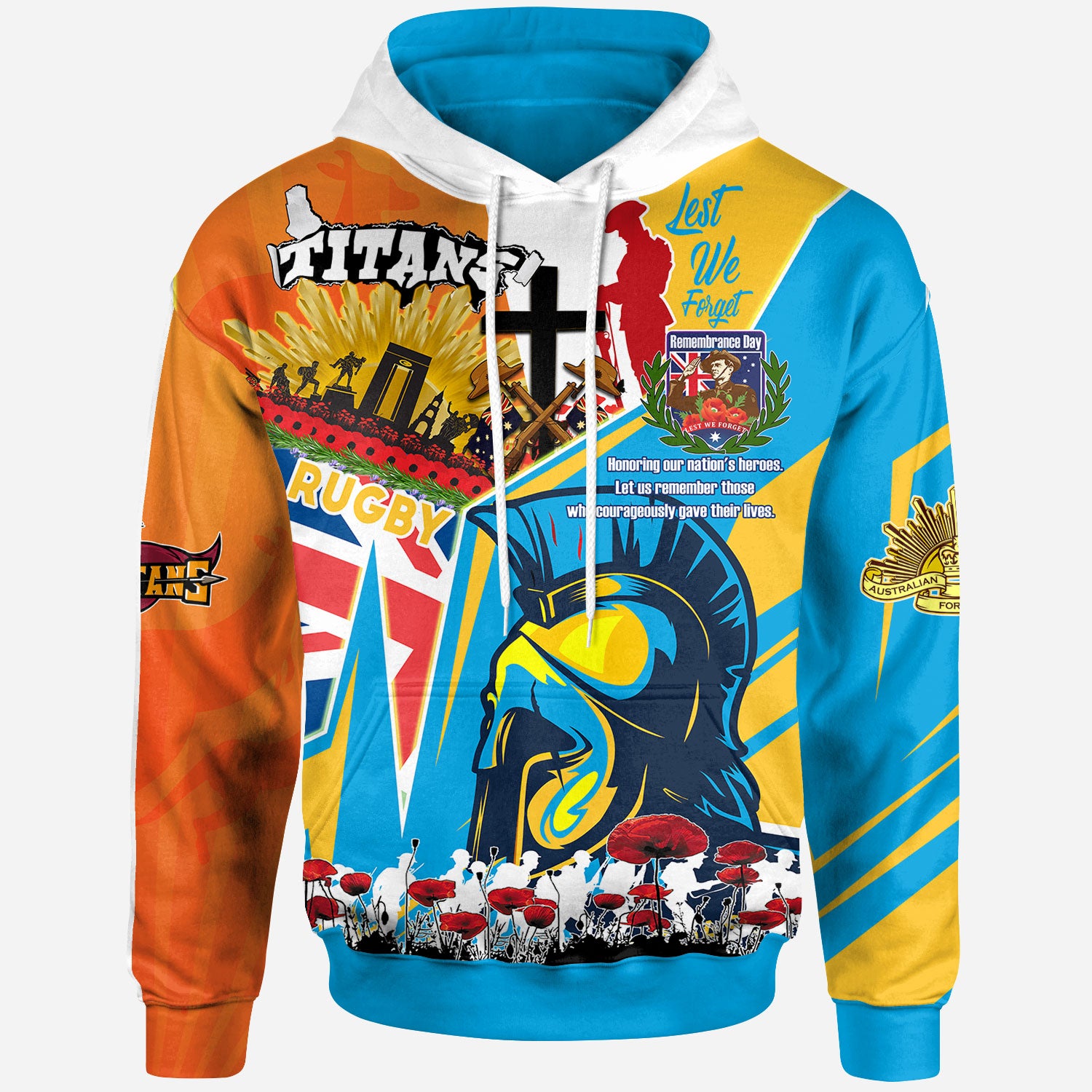 titans-rugby-hoodie-custom-remembrance-titans-anzac-quote-with-poppy-and-rosemary-hoodie