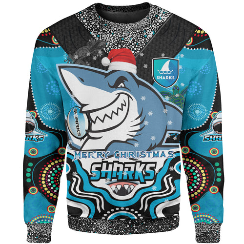 sharks-rugby-christmas-sweatshirt-custom-christmas-super-sharks-indigenous-sweatshirt