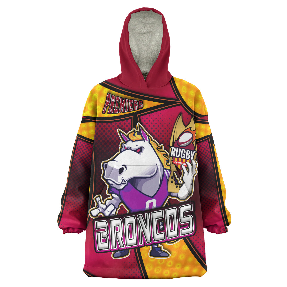 broncos-rugby-snug-hoodie-custom-broncos-horse-rugby-nrl-grand-final-with-dot-painting-personalised-player-and-number-oodie-blanket