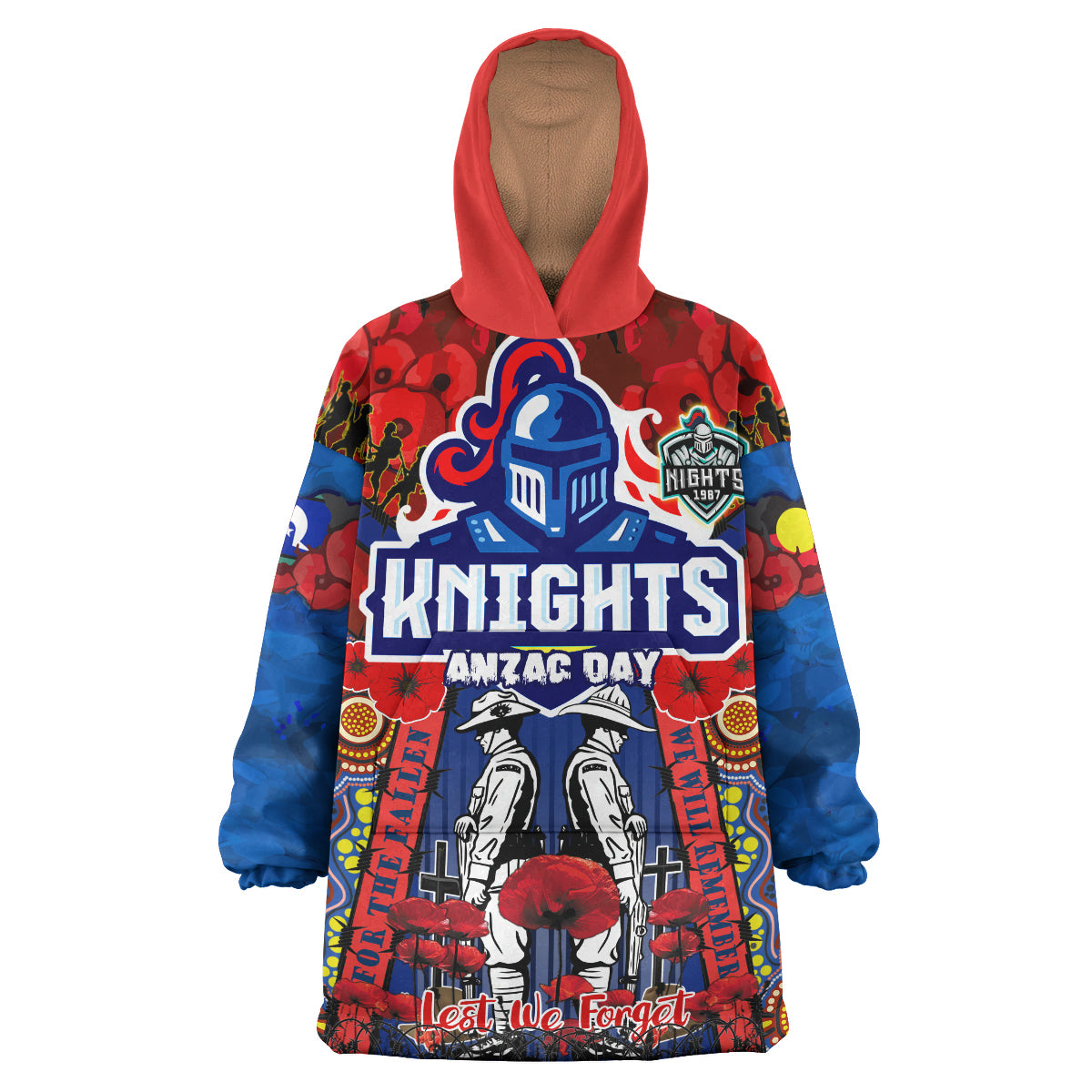 knights-rugby-anzac-snug-hoodie-remembrance-indigenous-newcastle-knights-with-poppy-flower-oodie-blanket