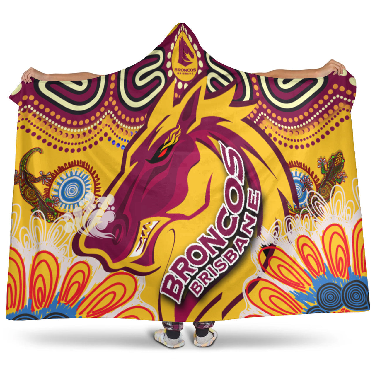 broncos-2022-rugby-custom-hooded-blanket-indigenous-super-broncos-with-aussie-gecko