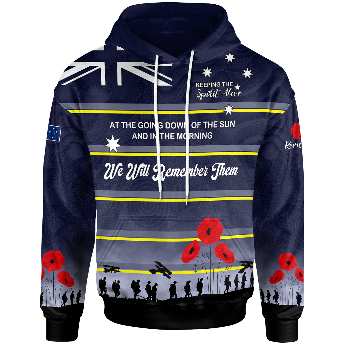 australia-north-queensland-anzac-custom-hoodie-keeping-the-spirit-alive-hoodie