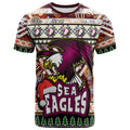 sea-eagles-rugby-christmas-t-shirt-custom-xmas-sea-eagles-christmas-balls-snowflake-with-aboriginal-patterns-t-shirt