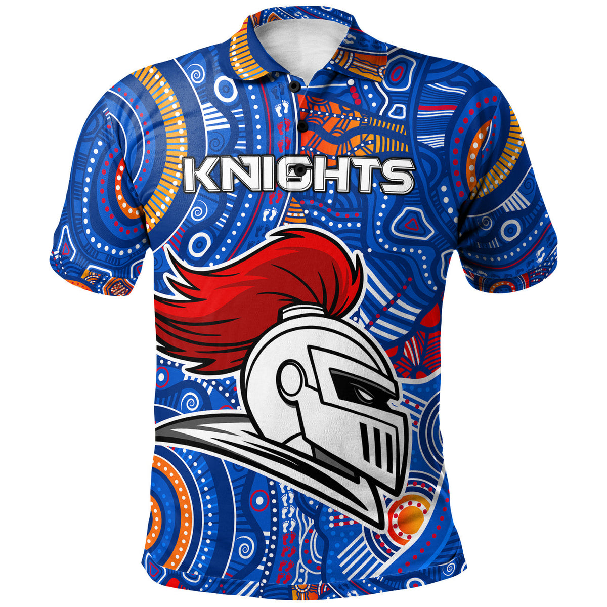 kinghts-rugby-polo-shirt-custom-indigenous-knights-footprint-blue