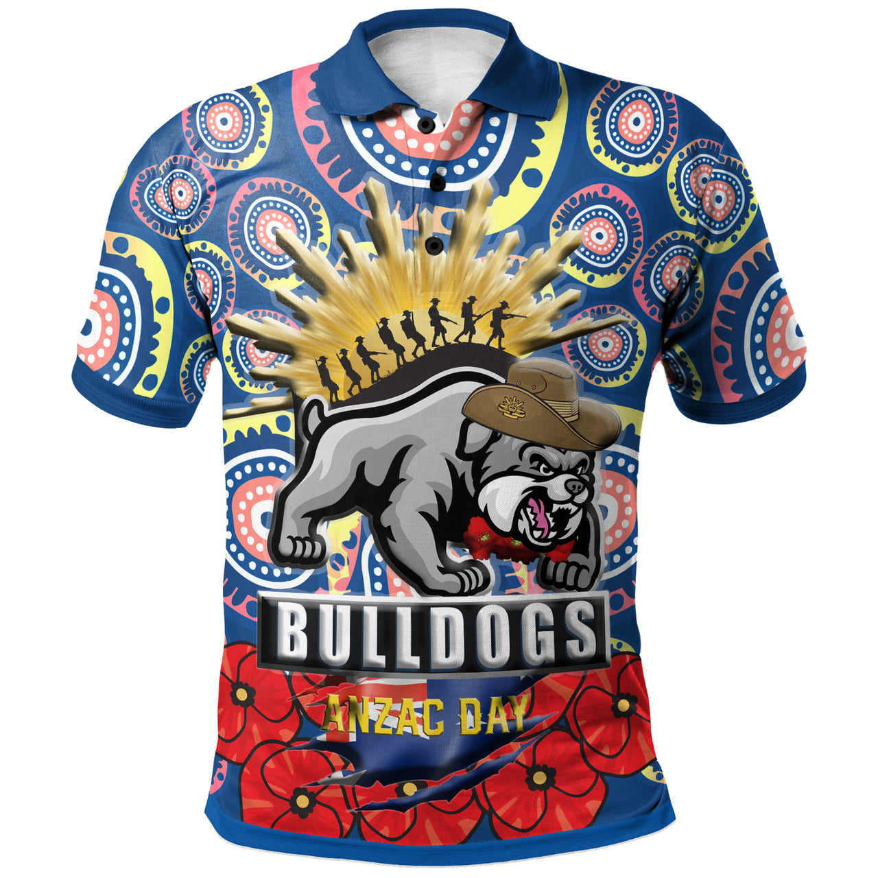 bulldogs-rugby-polo-shirt-aboriginal-and-anzac-day-with-poppy-flower-patterns-polo-shirt