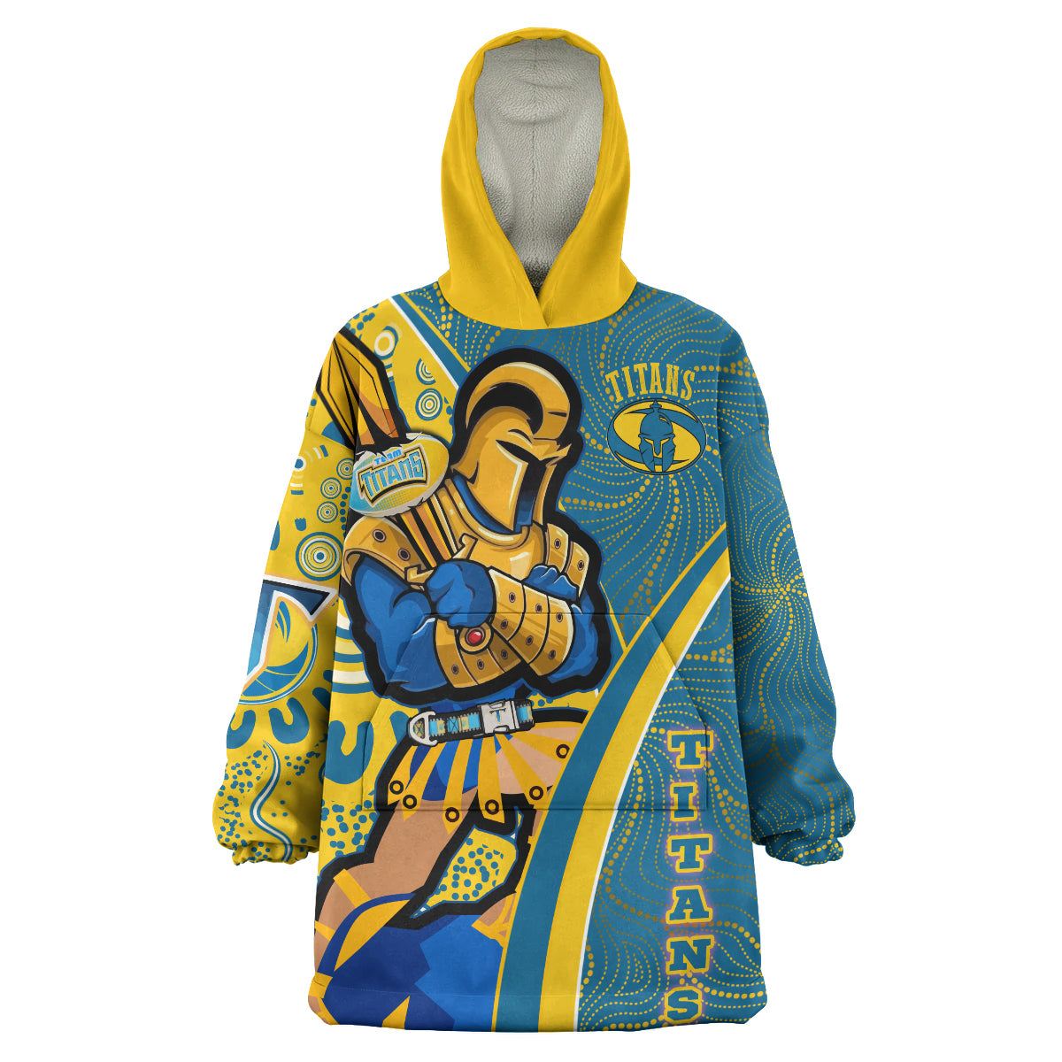 titans-rugby-snug-hoodie-custom-gold-coast-titans-pride-mascot-with-aboriginal-culture-player-and-number-oodie-blanket