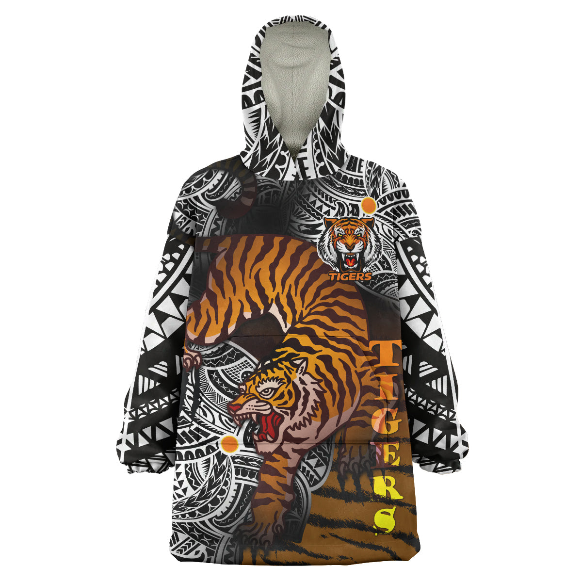 tigers-rugby-polynesian-snug-hoodie-custom-wild-west-tigers-oodie-blanket