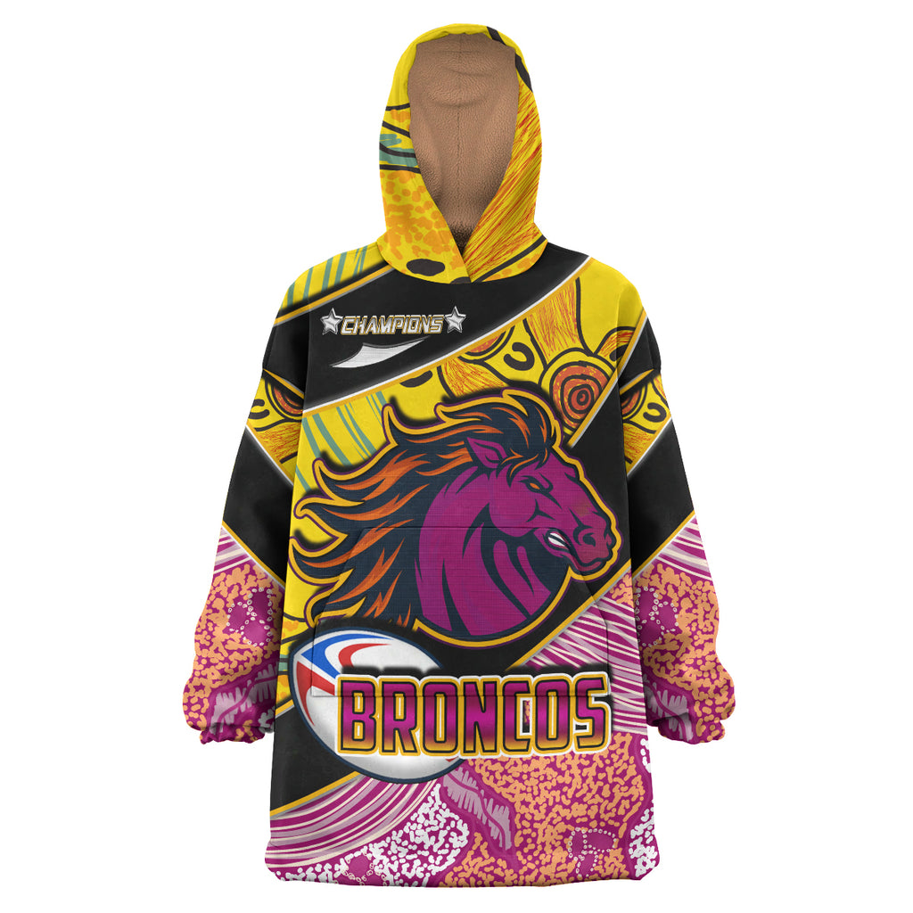 broncos-rugby-snug-hoodie-custom-broncos-horse-rugby-with-aboriginal-dot-painting-personalised-player-and-number-oodie-blanket