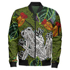 australia-aboriginal-inspired-custom-bomber-jacket-indigenous-watercolor-dot-art-frog-sleeve-zip-bomber-jacket