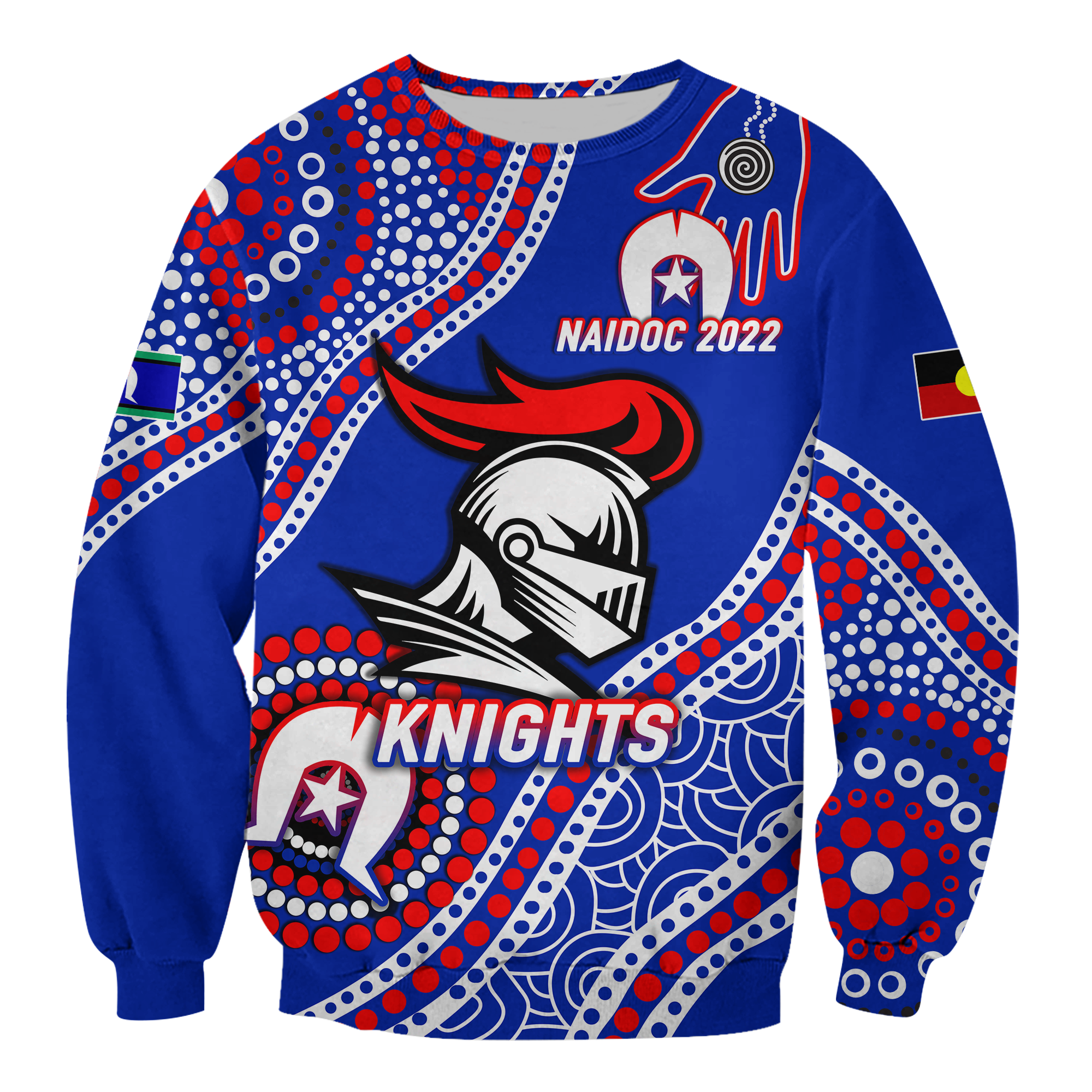 custom-personalised-knights-rugby-naidoc-2022-aboriginal-sweatshirt
