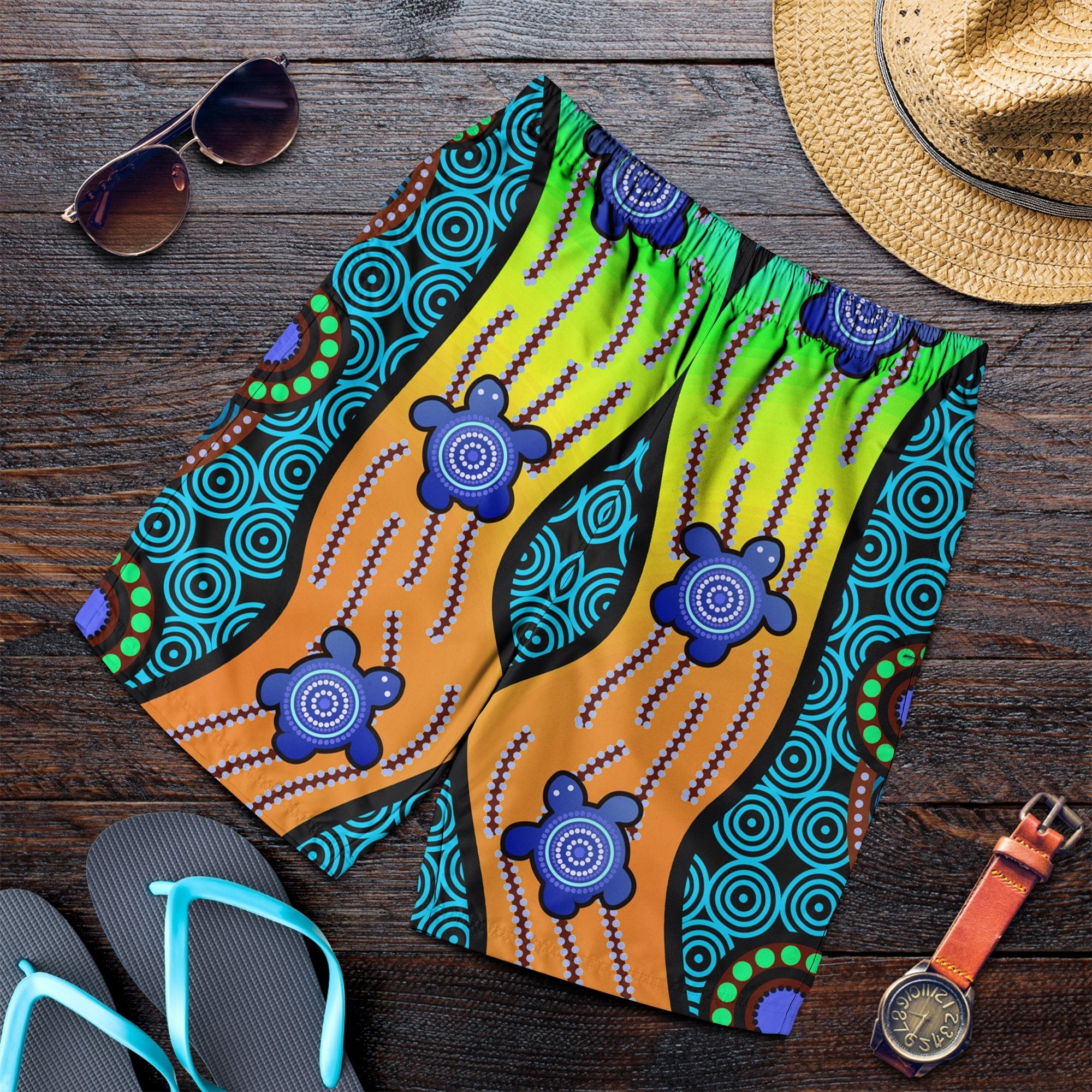 men-shorts-aboriginal-turtle